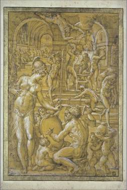 Vasari.Pallas Athena dans la Forge de Vulcain. Musée du Louvre